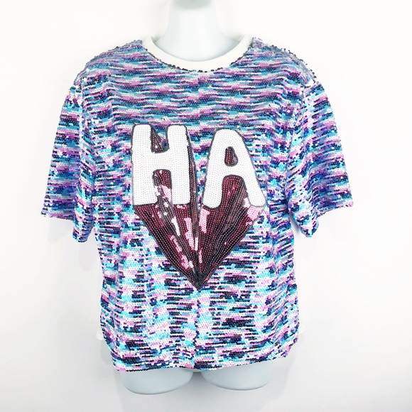 Tops - Endless Rose Ha Sequin Crop Top